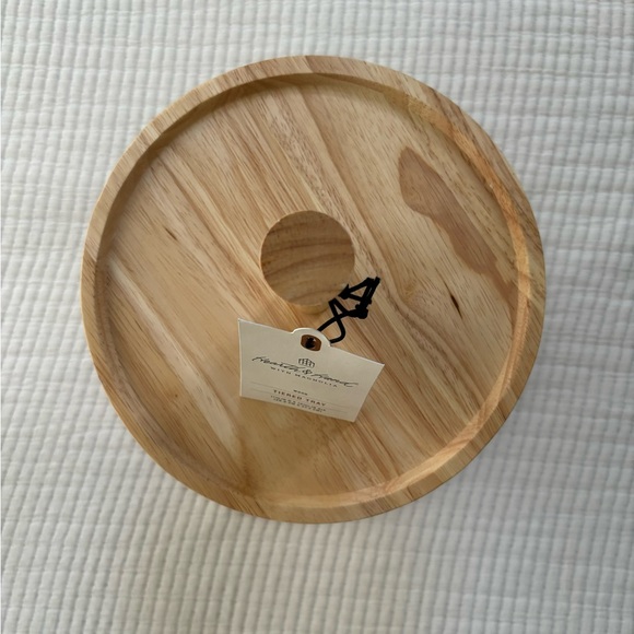 Hearth & Hand with Magnolia Two Tiered Wood Serving Tray Round Shape NWT - Picture 4 of 15